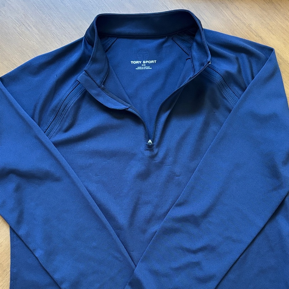 Tory Sport Deep Blue Half-Zip Top